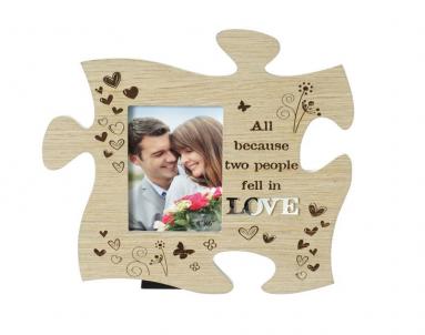 Puzzle Piece With Text -Love Photo Frame