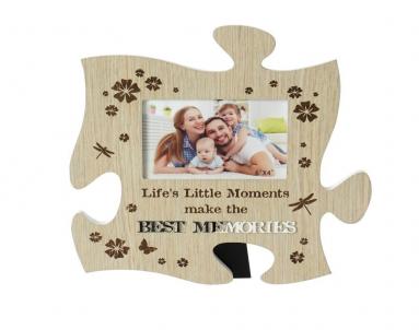 Puzzle Piece With Text -Best Memories Photo Frame