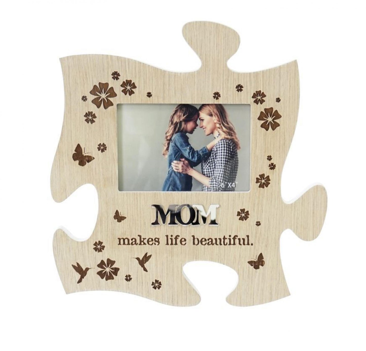 Puzzle Piece With Text -Mom Photo Frame