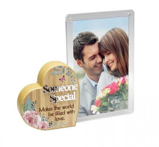 Heart With Text And Clear Photo Frame- Someone Special Photo Frame