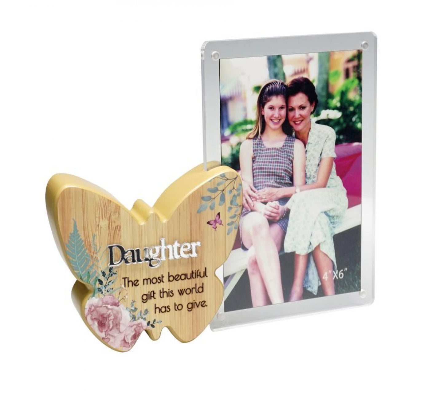 Butterfly With Text And Clear Photo Frame- Daughter Photo Frame