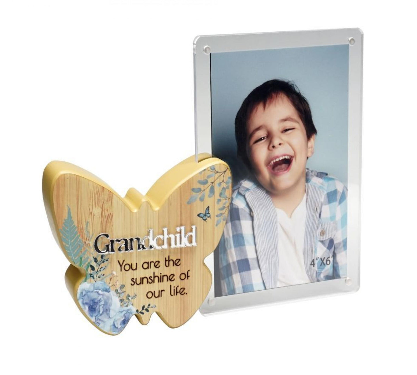 Butterfly With Text And Clear Photo Frame- Grandchild Photo Frame