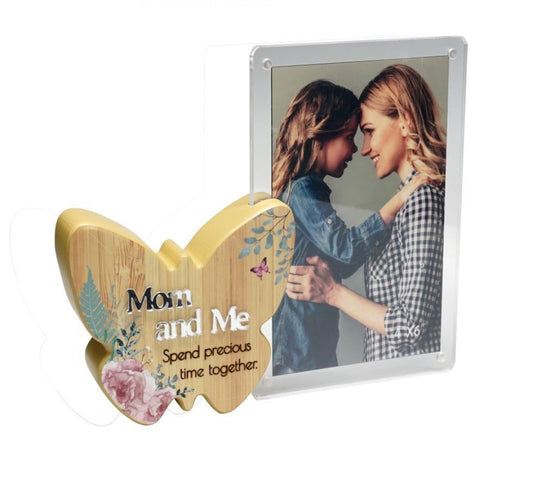 Butterfly With Text And Clear Photo Frame- Mom And Me Photo Frame