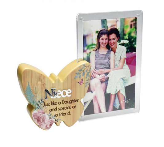 Butterfly With Text And Clear Photo Frame- Niece Photo Frame