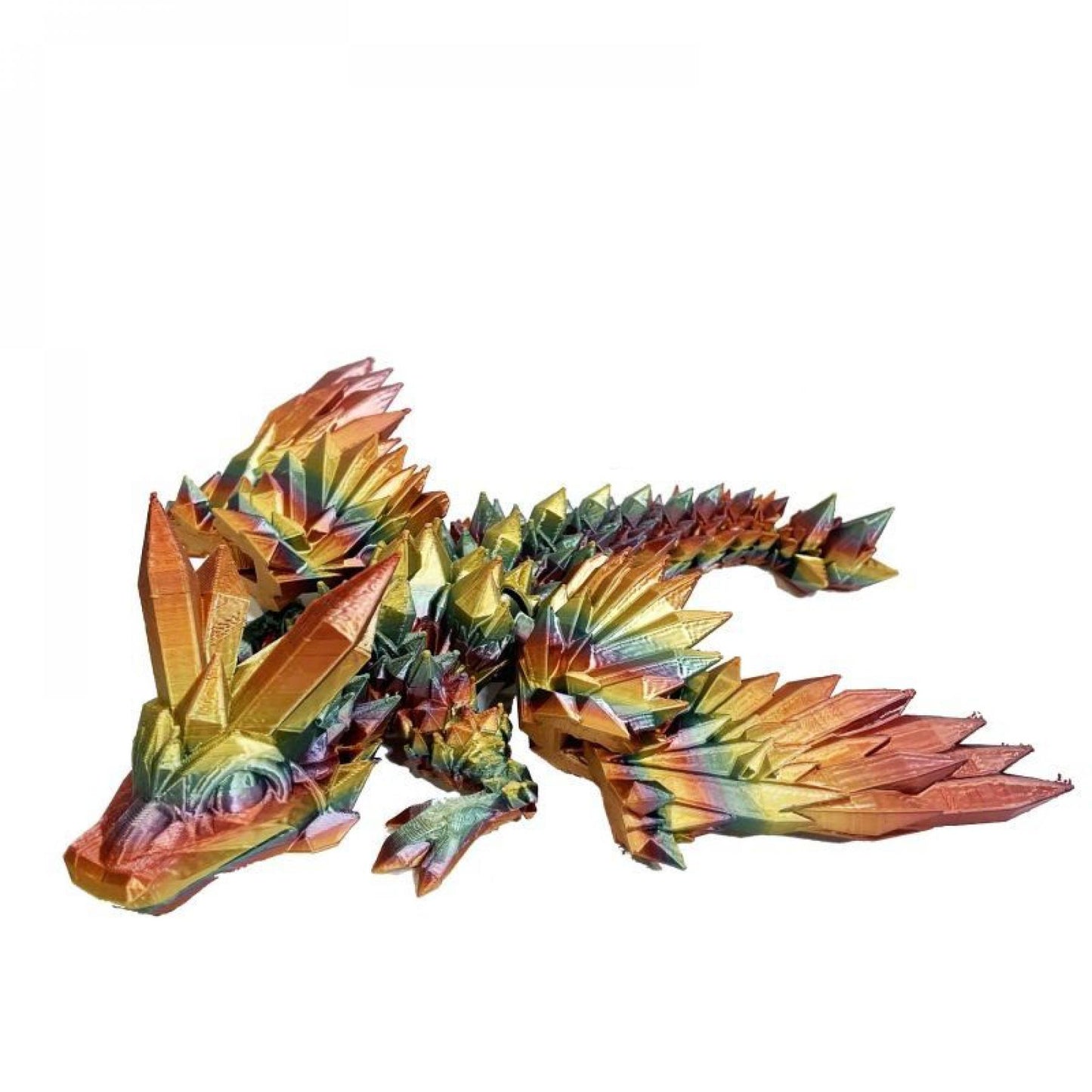 3D Printed Movable Wings Crystal Dragon Figurine