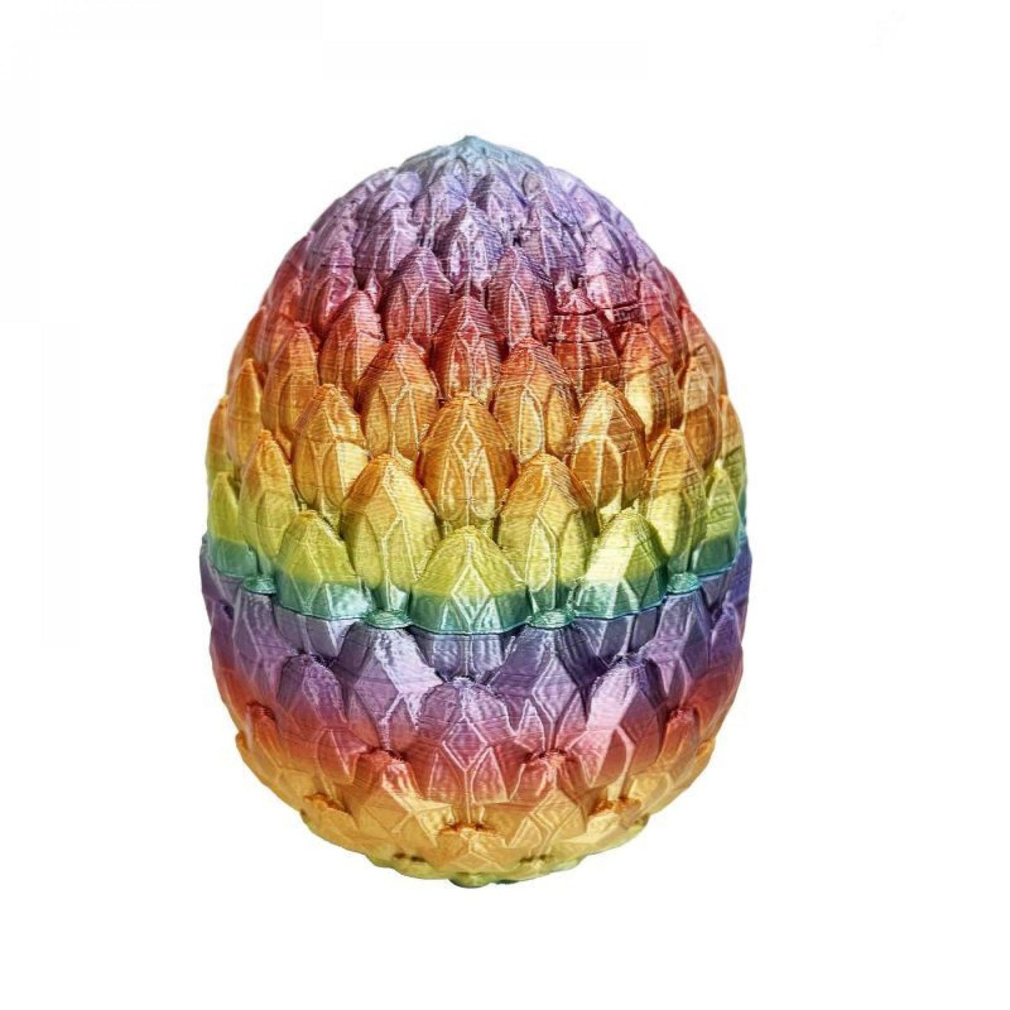 3D Printed Rainbow Color Dragon Egg Figurine