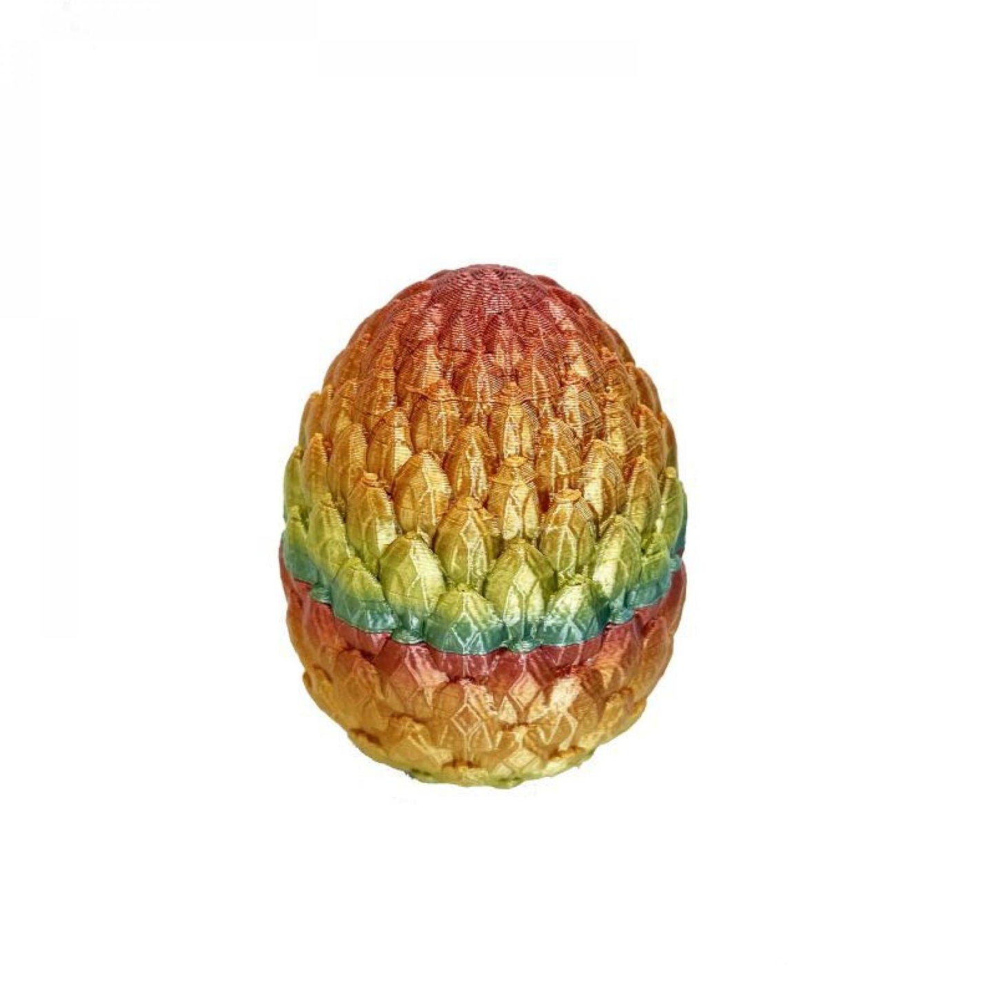 3D Printed Rainbow Color Dragon Egg Figurine