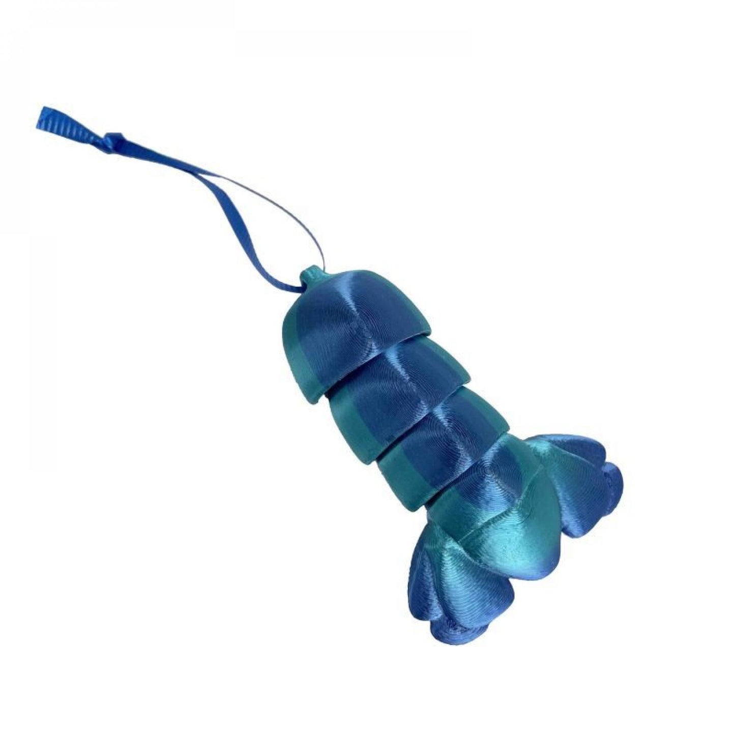 3D Printed Blue Long Lobster Tail Ornaments