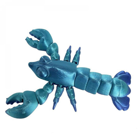 Blue Cartoon Lobster 3D Printed Ornaments