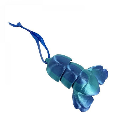 3D Printed Blue Short Lobster Tail Ornaments