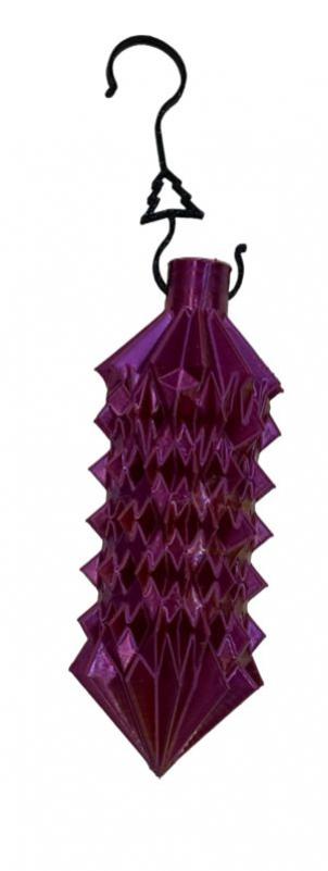 3D Printed Purple Spiky Log Shape Ornaments