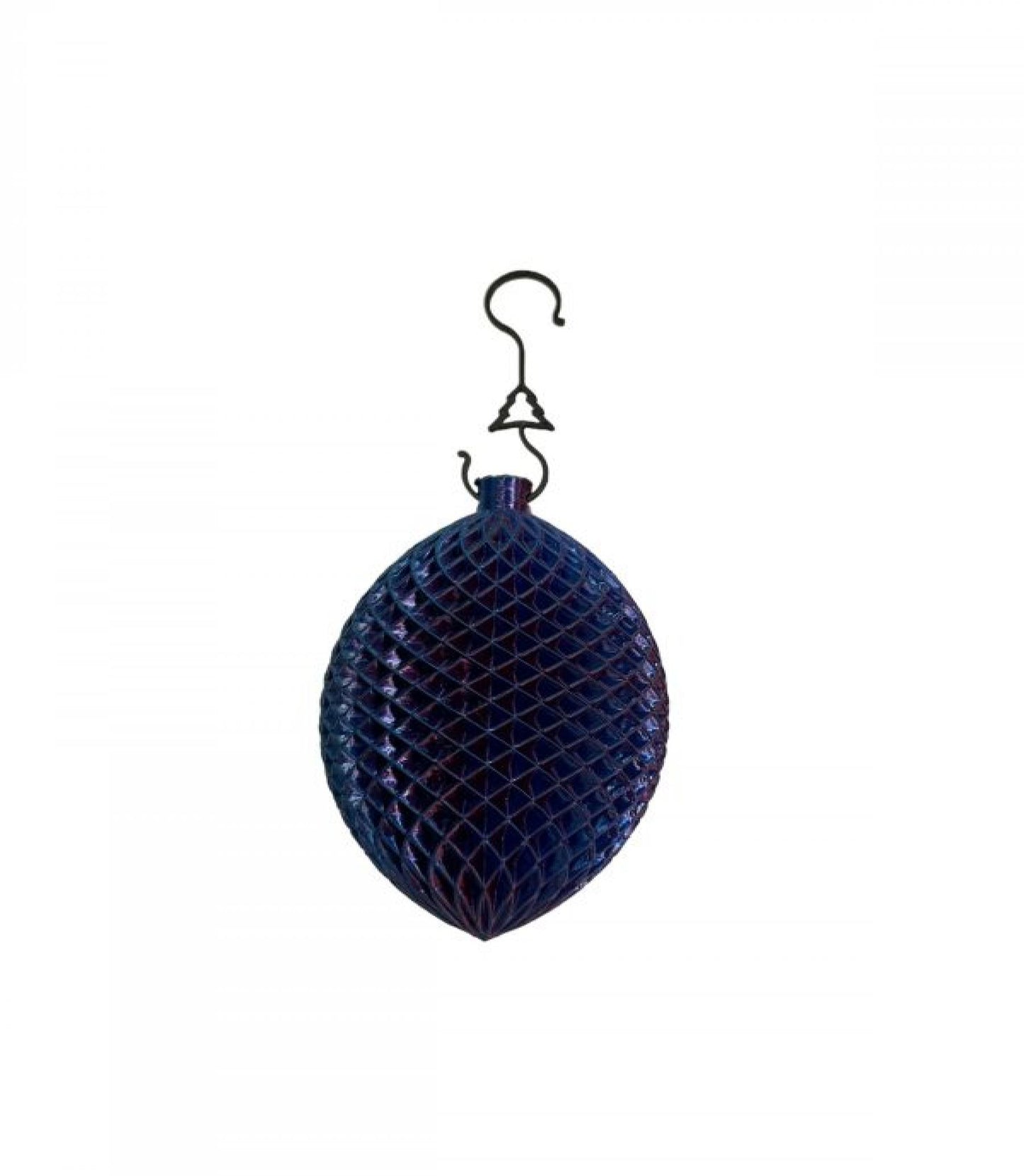 3D Printed Blue Pattern Egg Shaped Ornaments