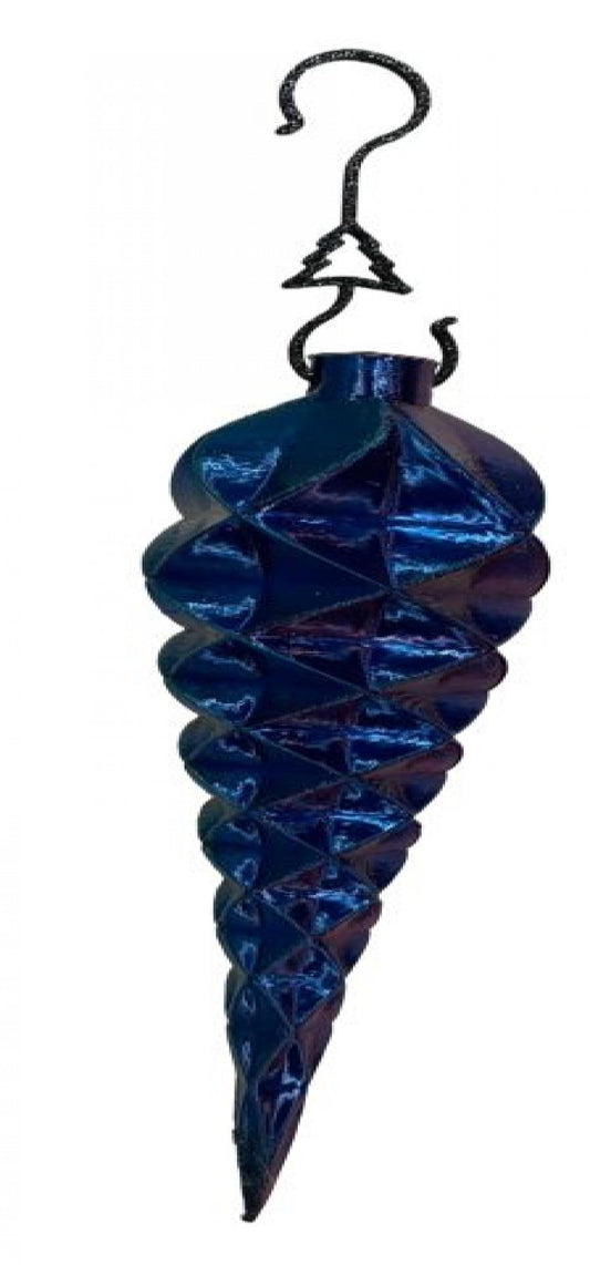 3D Printed Blue Icicle Shaped Ornaments