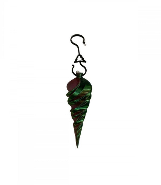 3D Printed Green Icicle Shaped Ornaments