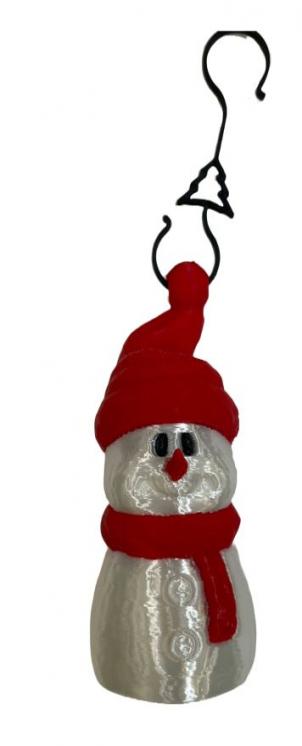 3D Printed Snowman In A Cap And Scarf Ornaments