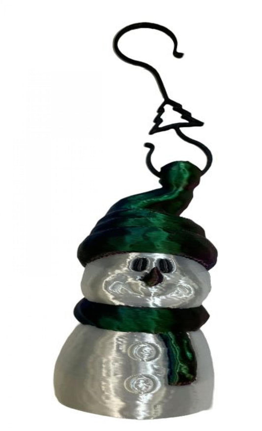 3D Printed Snowman In A Cap And Scarf Ornaments