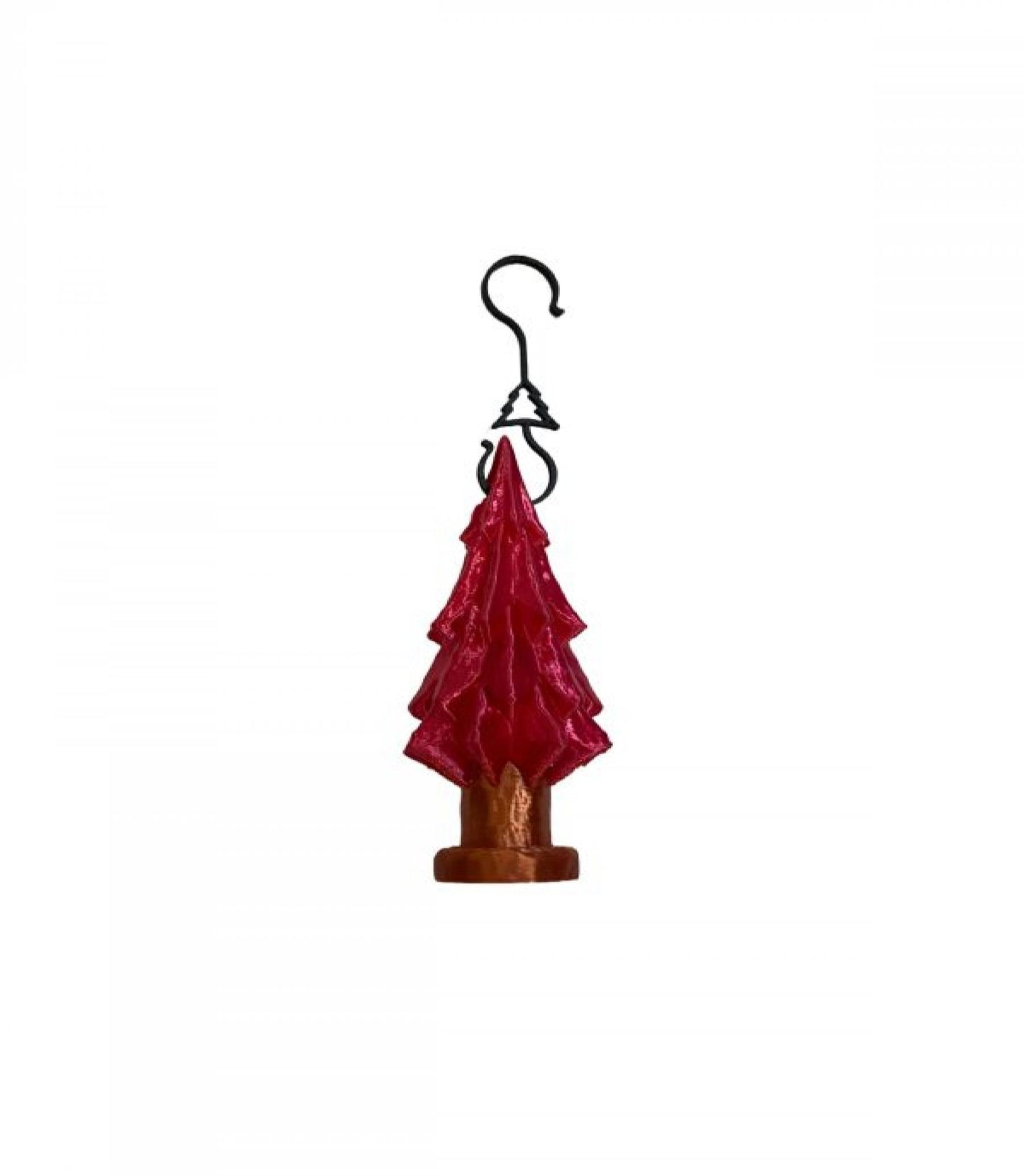 3D Printed Red Christmas Tree Ornaments