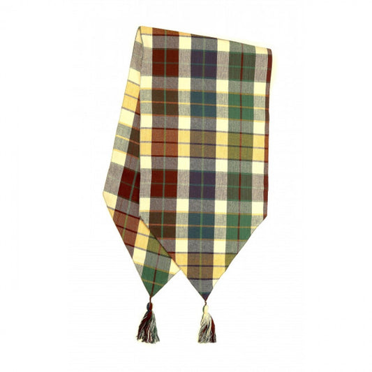 13x54" Morocco Check Pattern With Tassels Table Runner