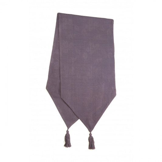 13x54" Purple With Tassels Table Runner