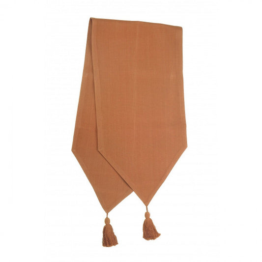 13x54" Rust With Tassels Table Runner