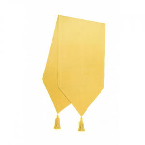 13x54" Golden Yellow With Tassels Table Runner