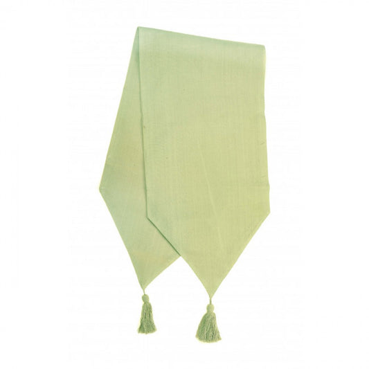 13x54" Sage Green With Tassels Table Runner