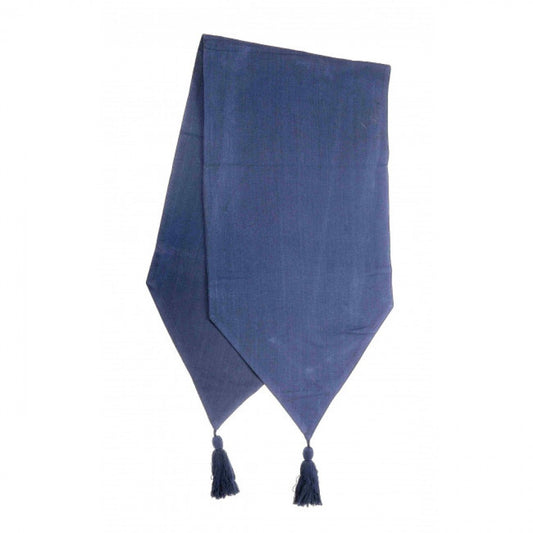 13x54" Navy Blue With Tassels Table Runner