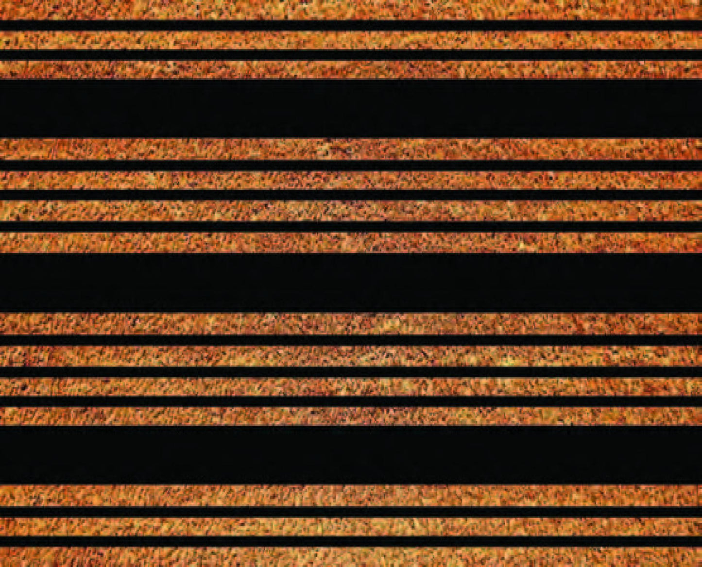 Black Stripes Coir Doormat