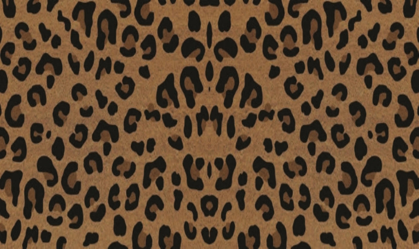 Leopard Print Coir Doormat