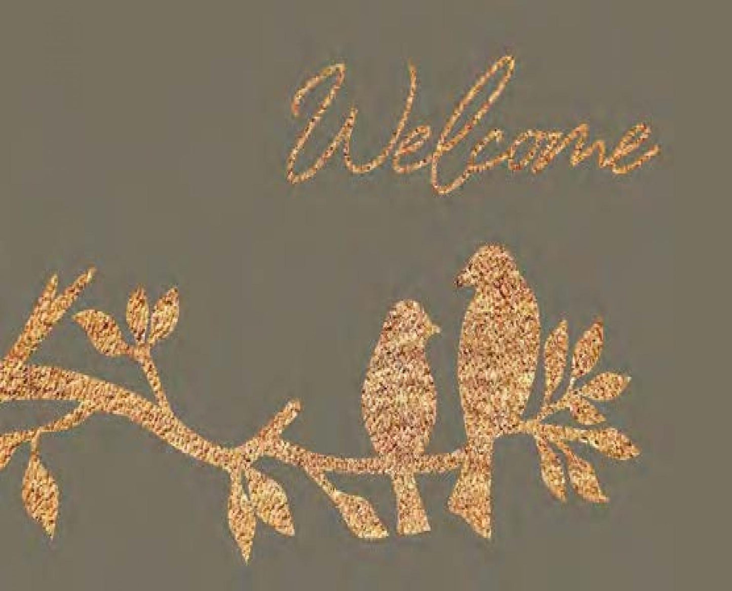 Welcome With Birds On A Branch Birds Coir Doormat