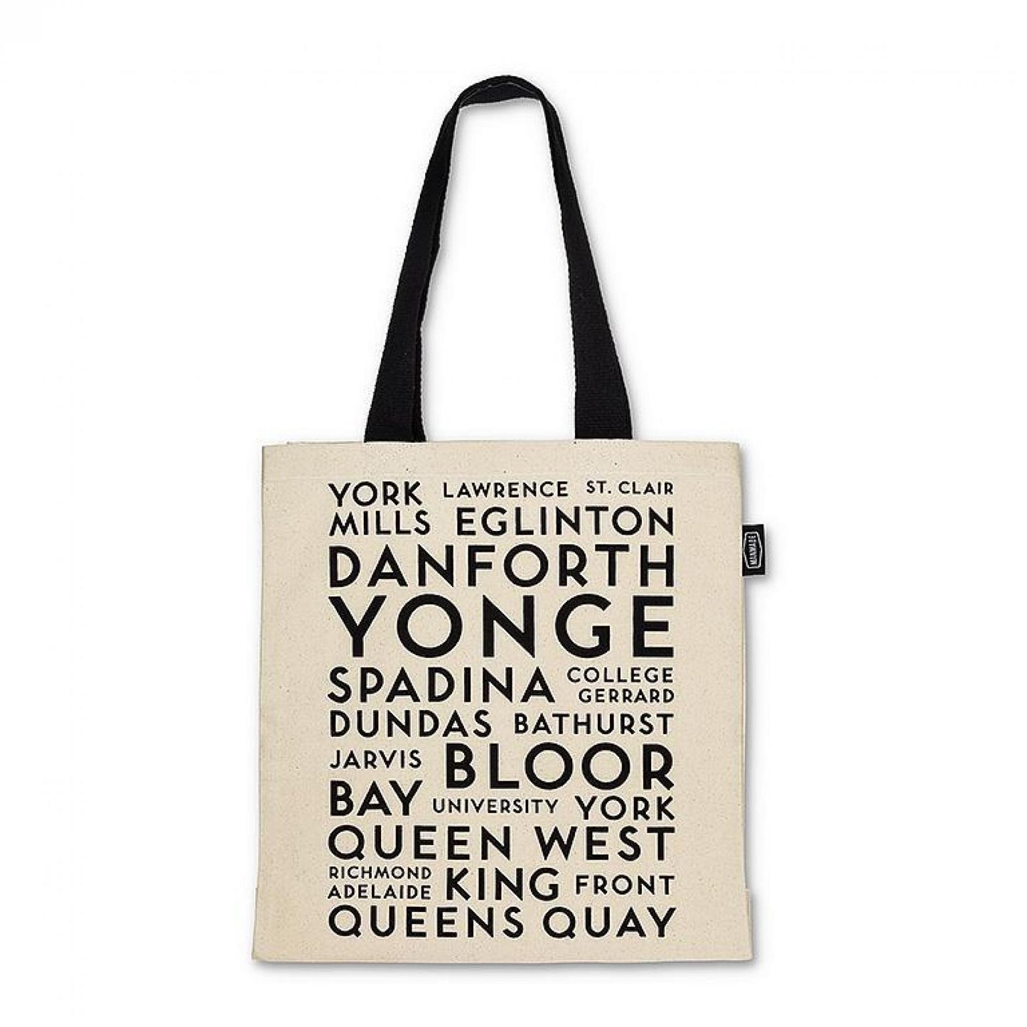 Toronto Street Names Tote Bag