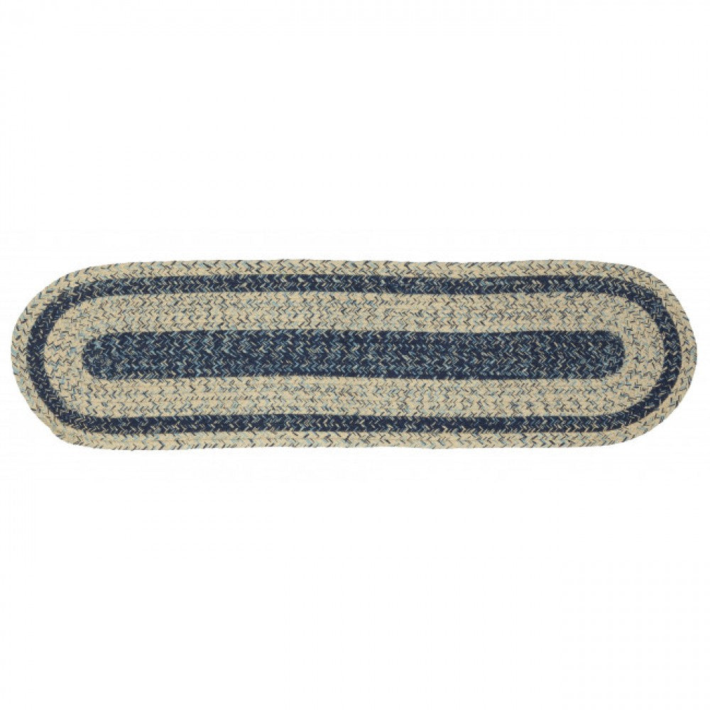 Braided Sand Blue Table Runner