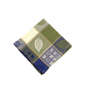Set of  4 Green Leaf Harvest Check Pattern Napkin