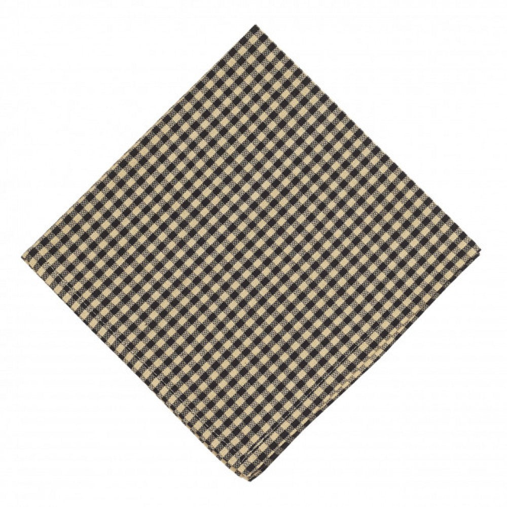 Set of  4 Star Black Check Pattern Napkin