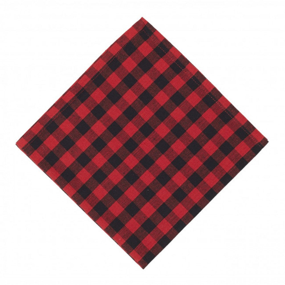 Set of  4 Buffalo Check Red Plaid Napkin