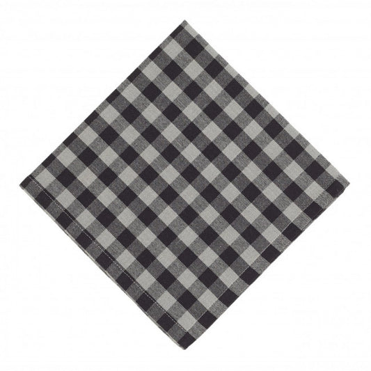 Set of  4 Buffalo Check Gray Plaid Napkin