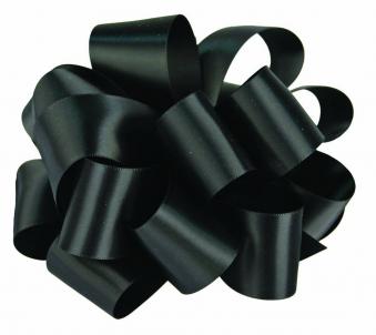 1.5"X50Yds Black Double Face Satin Ribbon