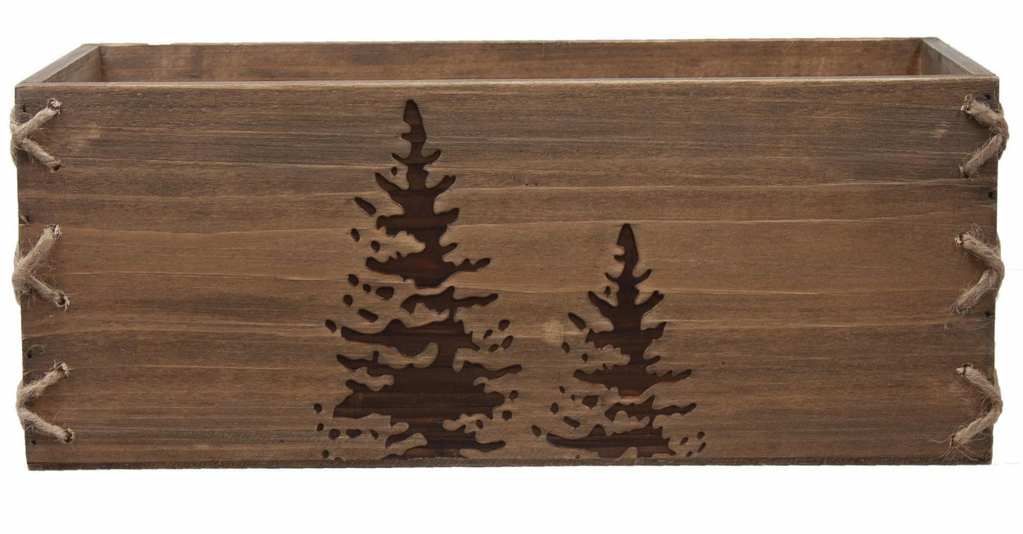 Fired Tree Design Decorative Box