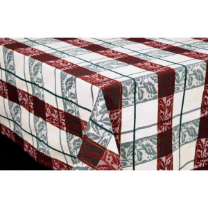 52x72" Noel Check Pattern Tablecloth