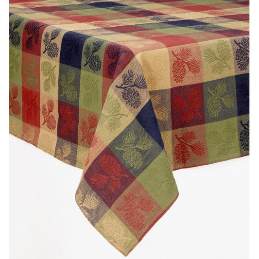 52x52" Pinecone Pattern Tablecloth