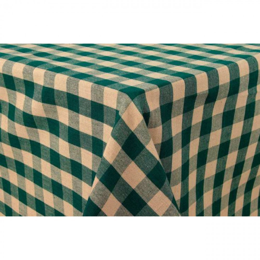 36x36" Green Check Pattern Tablecloth