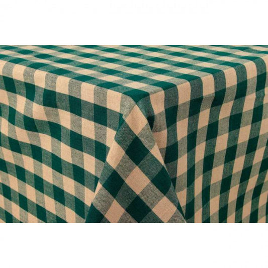 36x36" Green Check Pattern Tablecloth