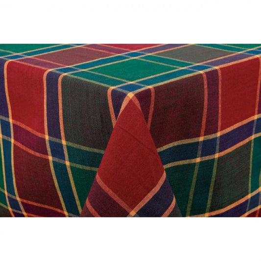 36x36" Festive Jewel Tones Check Pattern Tablecloth