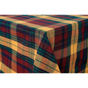 36x36" Sunset Check Pattern Tablecloth