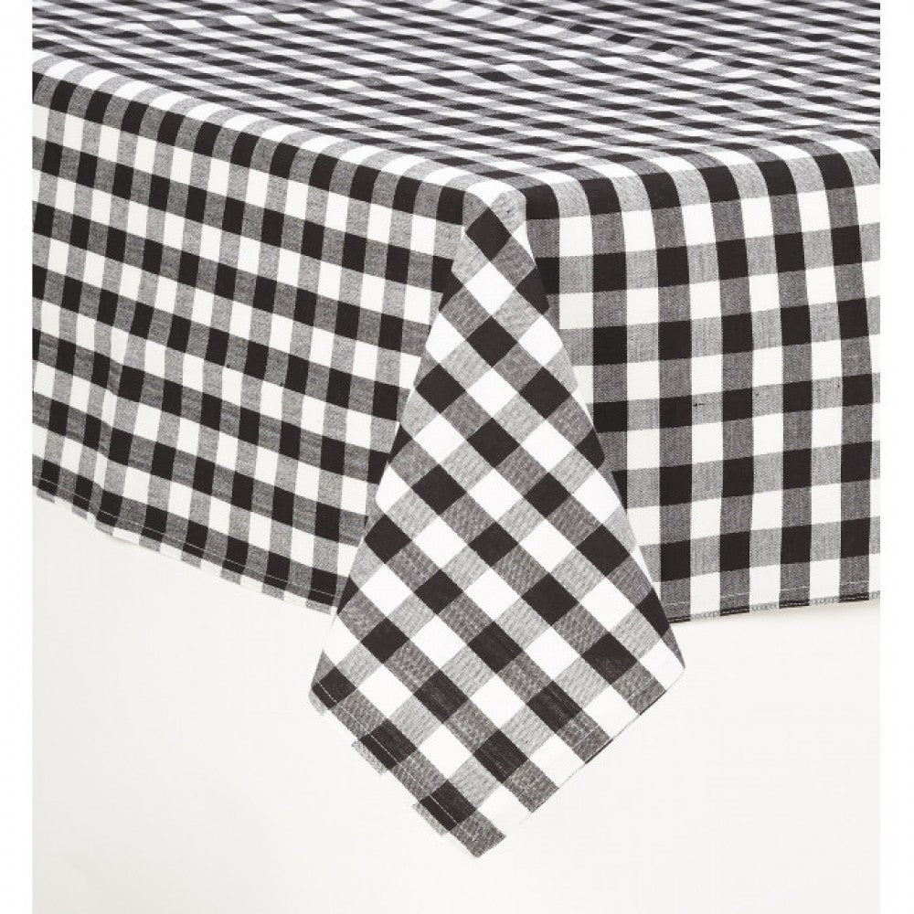 36x36" Toro Black Check Pattern Tablecloth