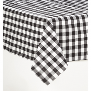 36x36" Toro Black Check Pattern Tablecloth