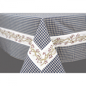 36x36" Berryvine Navy Check Pattern Tablecloth