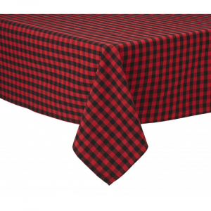 52x52" Red And Black Buffalo Check Tablecloth