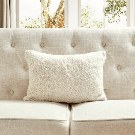 Ivory Boucle With Featherdown Insert Pillow