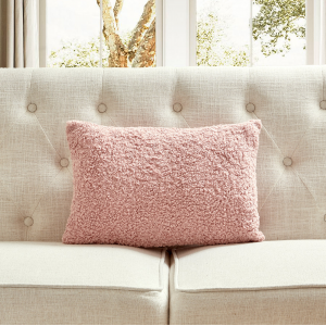 Pink Boucle With Featherdown Insert Pillow